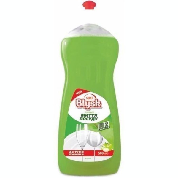 Засіб для миття посуду Super Blysk Яблуко, 500 мл - Pampik