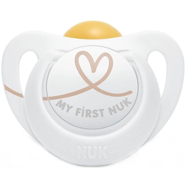 Пустышка латексная Nuk Star, ортодонтическая, 0-6 мес, 1 шт. (3952454) - Pampik