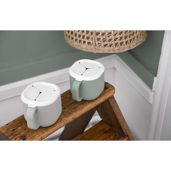 Чашка силиконовая для снеков и напитков Beaba Pick'n'Snack, серая, 460 мл (913565) - Pampik - 7