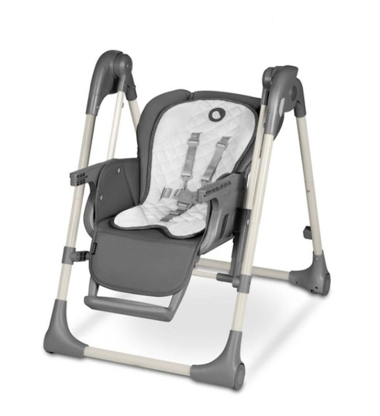 Стільчик для годування Lionelo Laurice Grey Stone, з функцією гойдалки, темно-сірий - Pampik - 9