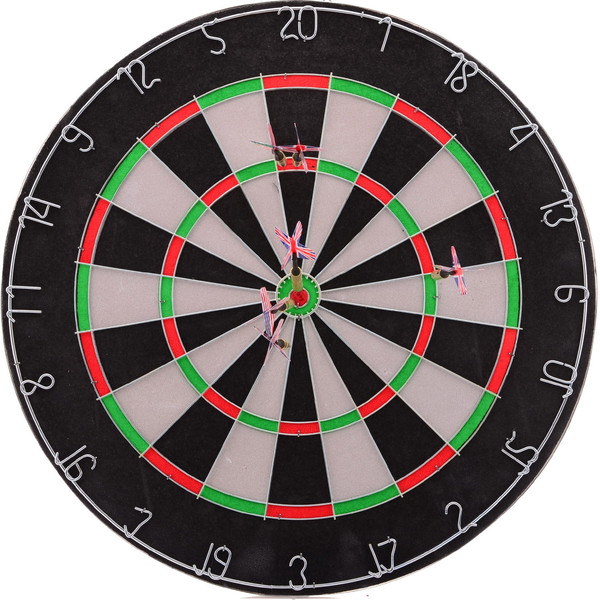 Дартс Johntoy Sports Active двосторонній 42 см 6 дротиків (20257) - Pampik