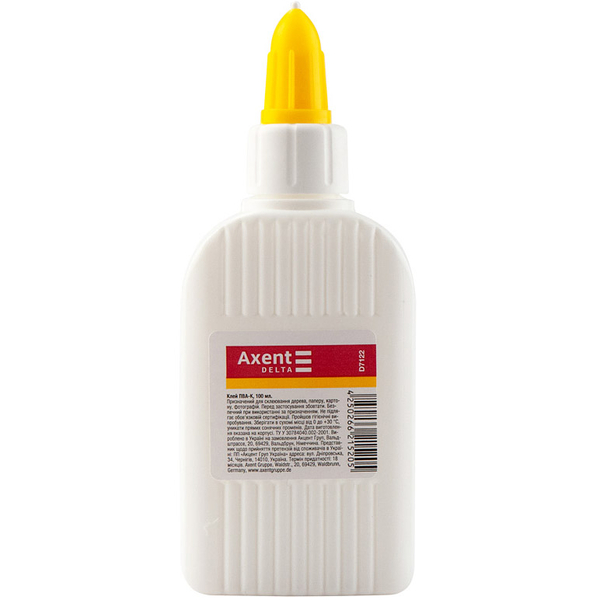 Клей ПВА-К Axent Delta з ковпачком-дозатором 100 мл (D7122) - Pampik