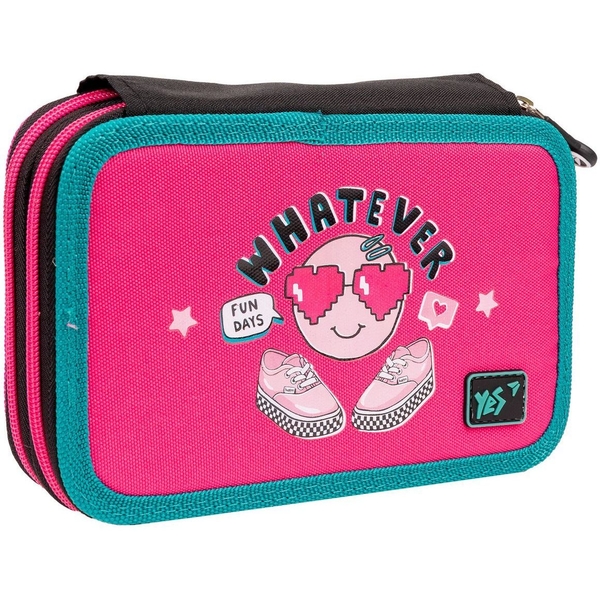 Пенал жесткий Yes HP-01 Lovely Smile, 13х21х4 см, розовый (533384) - Pampik