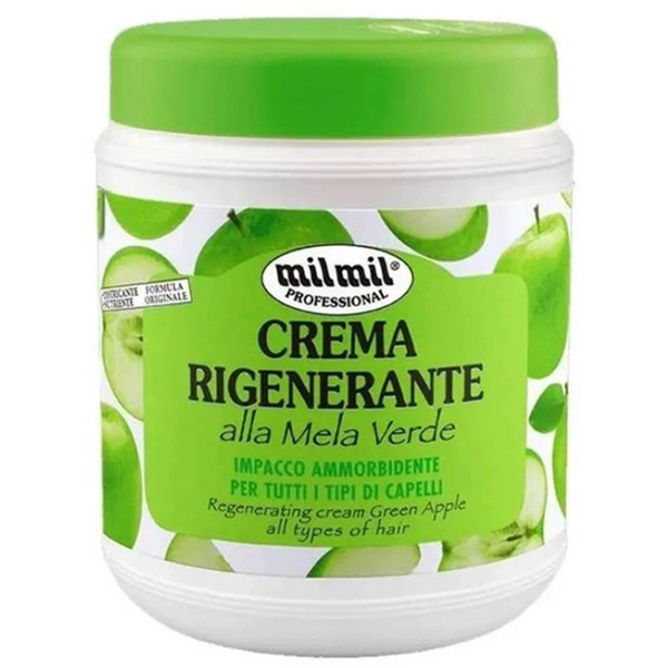 Відновлююча маска Mil Mil Зелене яблуко, для всіх типів волосся, 1 л - Pampik