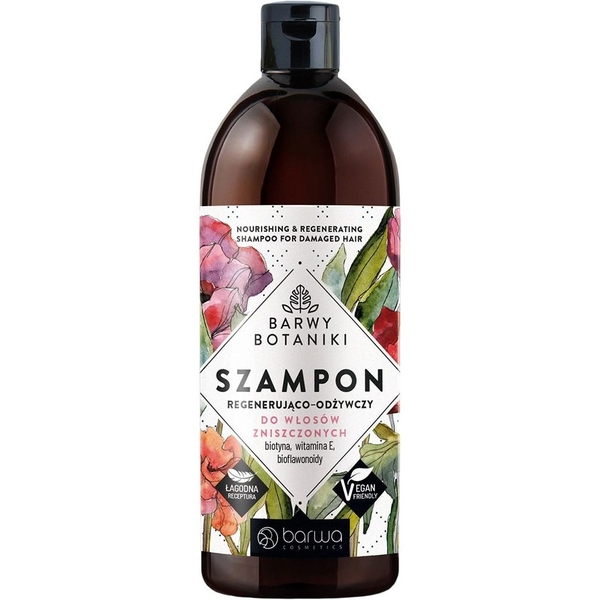 Шампунь Barwa Barwy Botaniki Восстанавливающий и питательный, 480 мл - Pampik