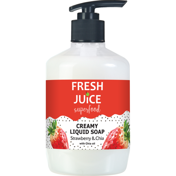 Крем-мило Fresh Juice Superfood Strawberry&Chia 460 мл - Pampik
