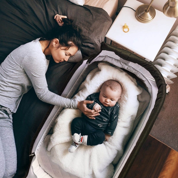 Дитяче ліжечко-гойдалка BabyGO 2 в 1 Vivaldi, чорно-золоте (4654) - Pampik - 6