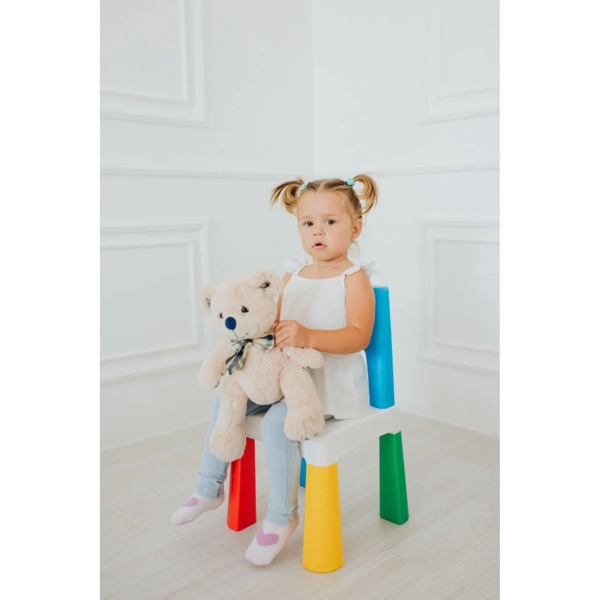 Комплект Poppet Color Blue: стул + подушка на стул 55x28x28 см (PP-003B-G) - Pampik - 6