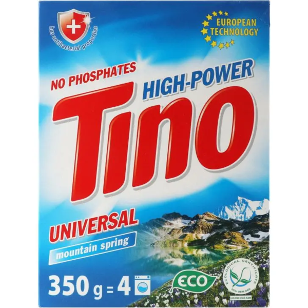 Пральний порошок Tino High-Power Universal Mountain Spring, 350 г - Pampik