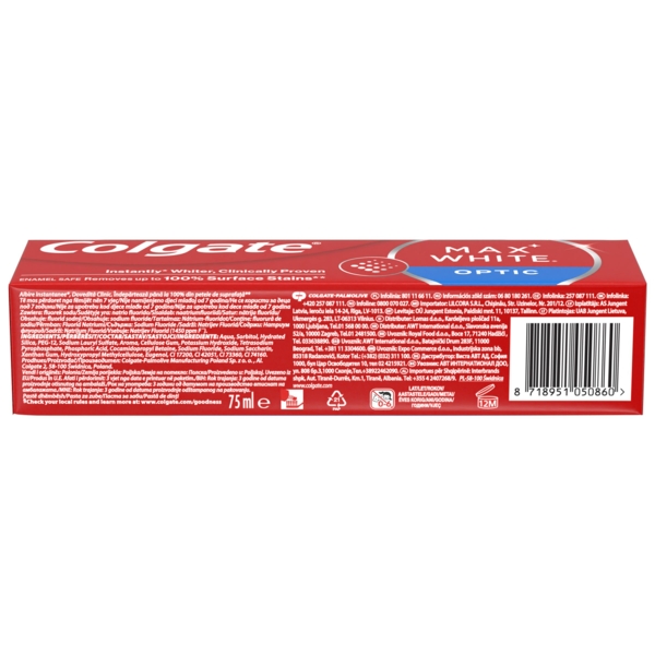 Зубна паста Colgate Max White Optic відбілювальна, 75 мл - Pampik - 2