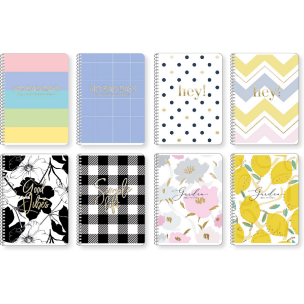 Блокнот для записів Student, А6, в клітинку, спіраль, 80 арк., Чорно-біла клітинка (A6-SC-080-6088K) - Pampik - 2