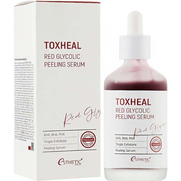 Пілінг-сироватка Esthetic House Toxheal Red Glycolic Peeling Serum глікогелева, 100 мл - Pampik