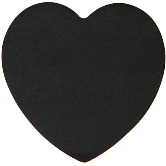 Блок паперу для нотаток ZiBi KIDS Line Black Heart з клейким шаром 7х7 см 50 шт. чорний (ZB.15200) - Pampik - 2