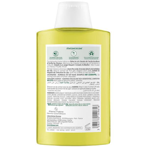 Шампунь Klorane Purifying Normal to Oily Hair with Citrus Цитрон, 200 мл - Pampik - 2