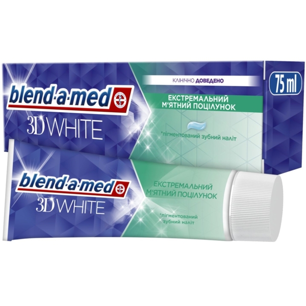 Зубна паста Blend-a-med 3D White Екстремальний м'ятний поцілунок, 75 мл - Pampik - 2