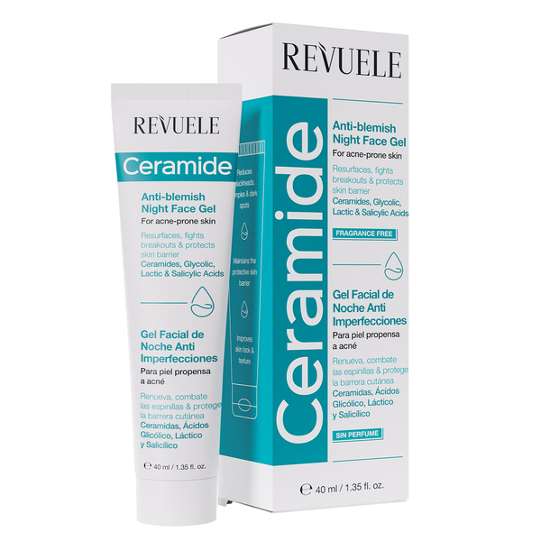 Гель для лица Revuele Ceramide Anti-Blemish, против пятен и пигментации с керамидами, ночной, 40 мл - Pampik