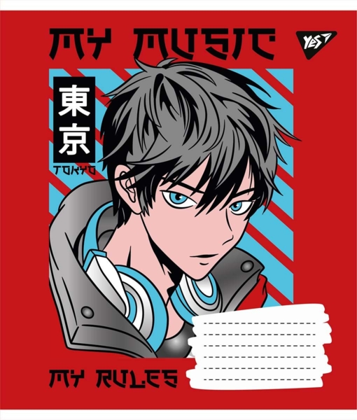 Набір зошитів Yes Anime, в клітинку, 18 аркушів, 25 шт. (766323) - Pampik - 5