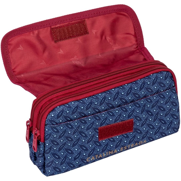Пенал мягкий Yes PH-2-2 Catalina Estrada Pattern, 11х20х6 см, синий (533009) - Pampik - 3