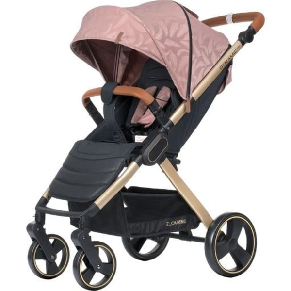 Прогулянкова коляска El Camino Dynamic Pro Me 1053G Special Pink, рожева з чорним (25486) - Pampik