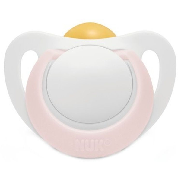 Пустышка латексная Nuk Star для девочки, ортодонтическая, 0-6 мес, 1 шт. (3952442) - Pampik