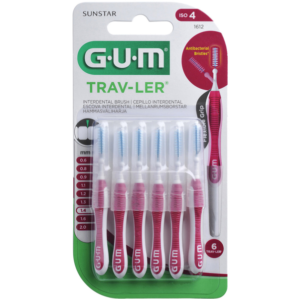 Щітка для міжзубних проміжків GUM TravLer, 1.4 мм, 6 шт. - Pampik