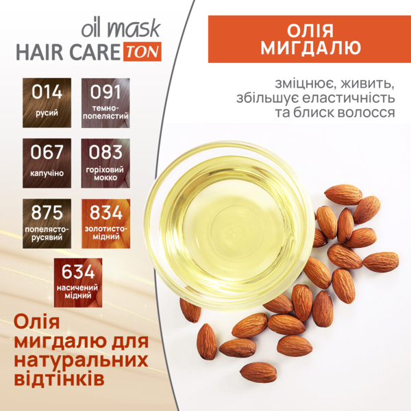 Тонуюча маска для волосся Acme Color Hair Care Ton oil mask, відтінок 091, темно-попелястий, 30 мл - Pampik - 6