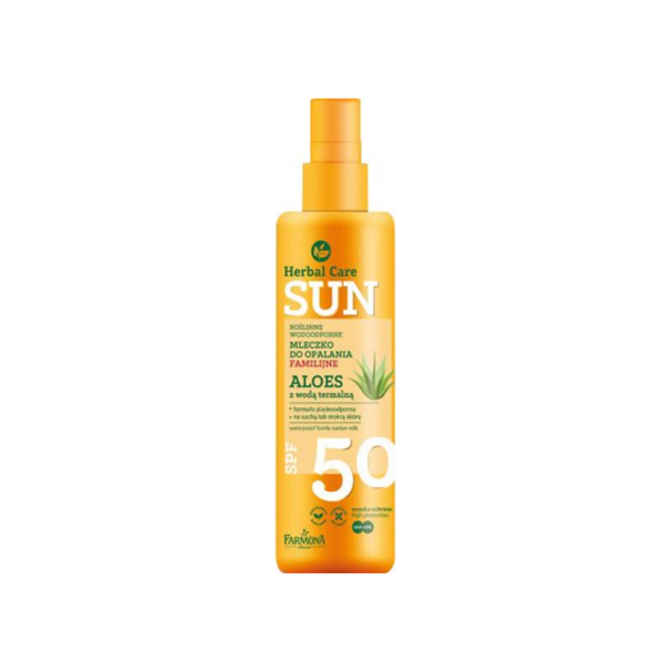 Водостойкое детское молочко для загара Farmona Herbal Care Sun SPF 50, 200 мл - Pampik