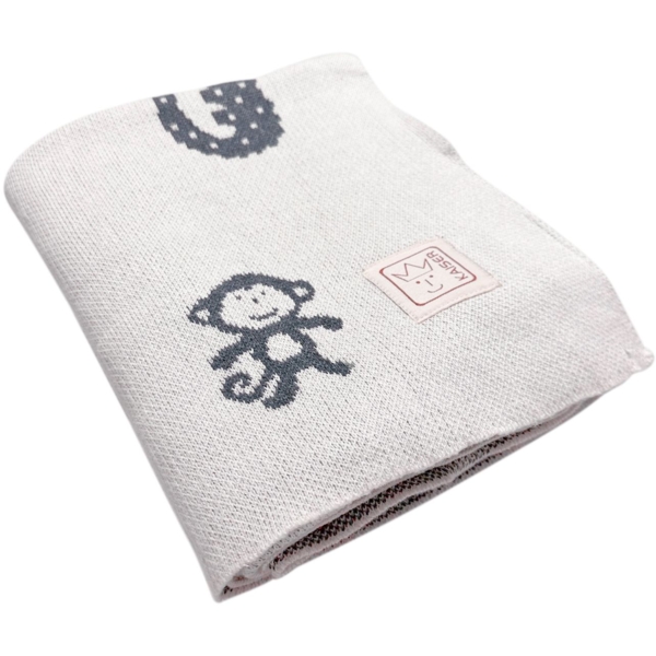 Дитяча ковдра Kaiser Тваринки Органік, 100х80 см, молочна (65220) - Pampik - 4