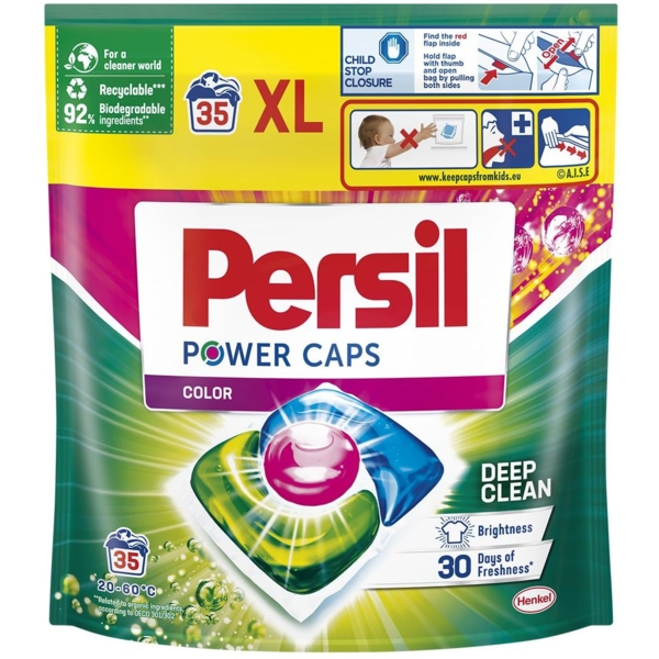 Капсулы для стирки Persil Color Power Caps, 35 шт. - Pampik