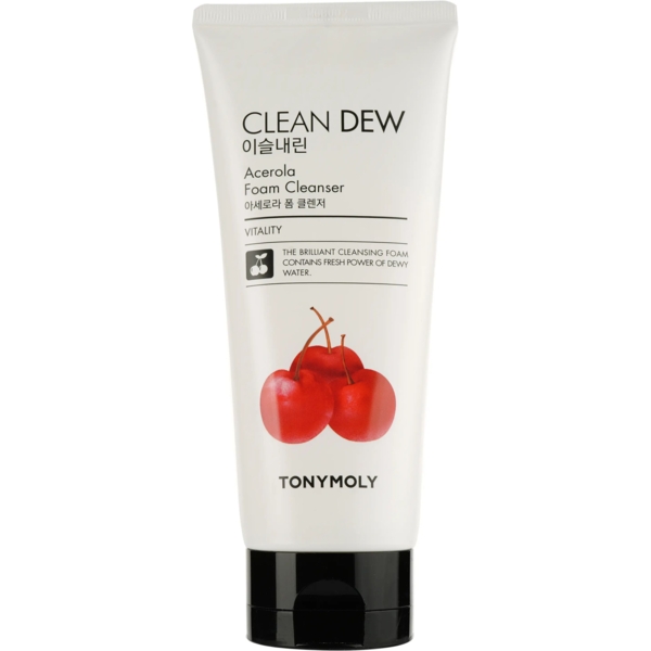 Пінка для вмивання Tony Moly Clean Dew Acerola Foam Cleanser Ацерола 180 мл - Pampik
