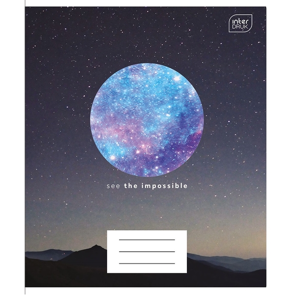 Набір учнівських зошитів Interdruk Premium Galaxy, лінія, А5+, 96 аркушів, 2 шт. (339546-2А) - Pampik