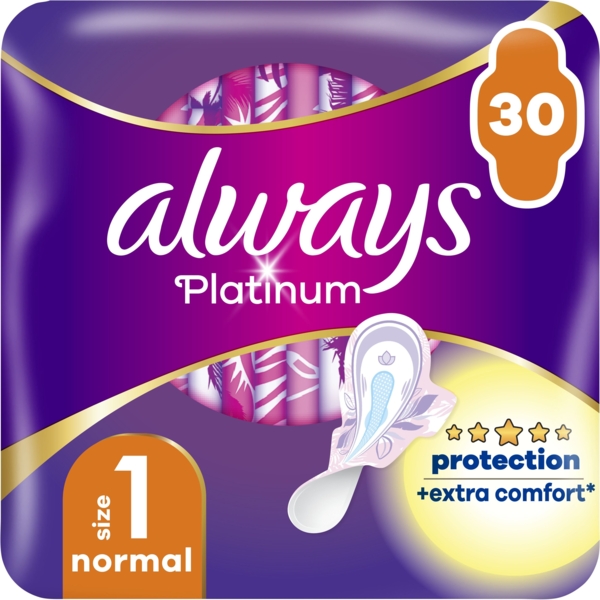 Гігієнічні прокладки Always Platinum Normal, 30 шт. - Pampik