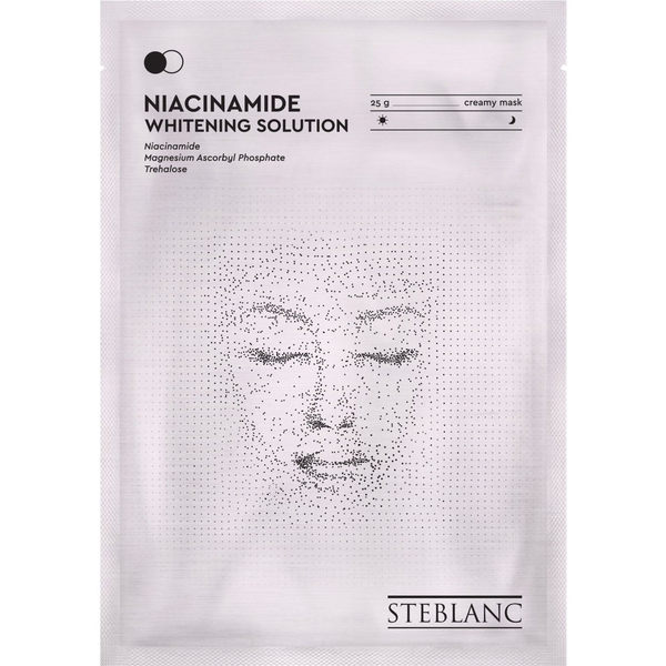 Тканинна маска для обличчя Steblanc Niacinamide Whitening Solution Освітлююча з ніацинамідом, 25 г - Pampik