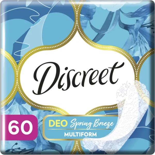 Щоденні прокладки Discreet Ocean Breeze Scent, 60 шт. - Pampik