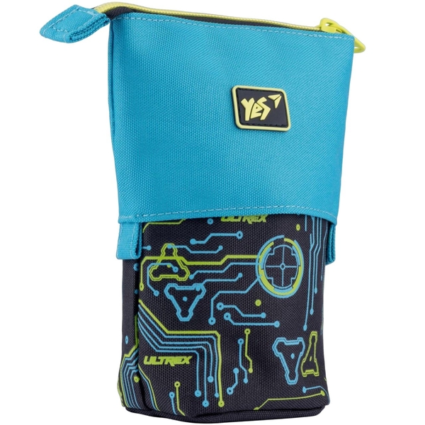 Пенал-подставка Yes PH-M2 Ultrex, 18,5х13,5х6 см, черный с бирюзовым (532911) - Pampik