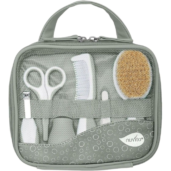 Набір для догляду за дитиною Nuvita Великий, 0+ міс., сіро-зелений (NV1146GREEN) - Pampik
