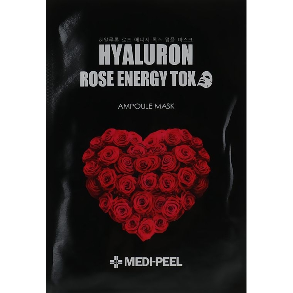 Тканевая маска с экстрактом розы Medi-Peel Hyaluron 100 Rose Energy Tox, 30 мл - Pampik