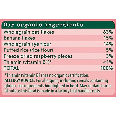 Мюсли Organix з малиною та бананом органічні з 10 місяців 200 г - Pampik - 4