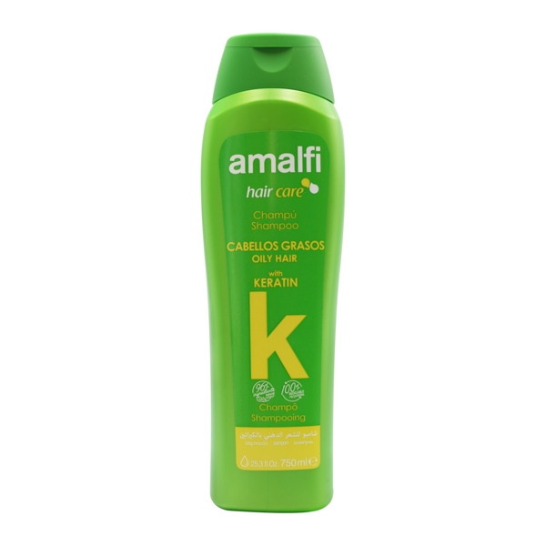 Шампунь з кератином Amalfi для жирного волосся, 750 мл - Pampik