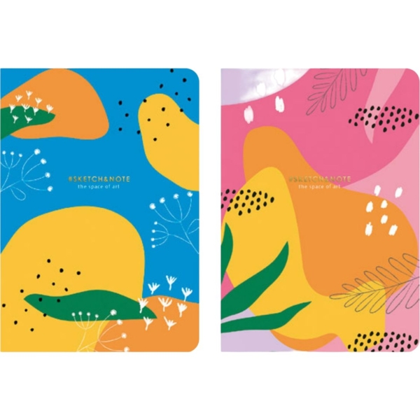 Зошит для ескізів Muse, А5, без лініювання, 64 аркуші, рожевий (A5-3C-064-365) - Pampik - 2