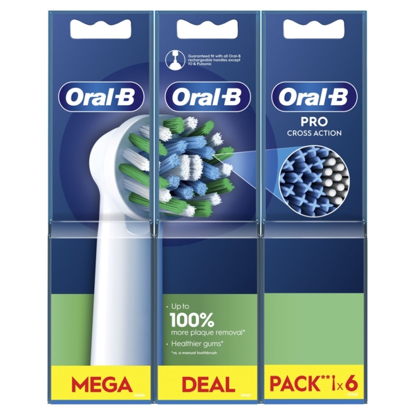 Насадки для електричної зубної щітки Oral-B Pro Cross Action, 6 шт. - Pampik - 3