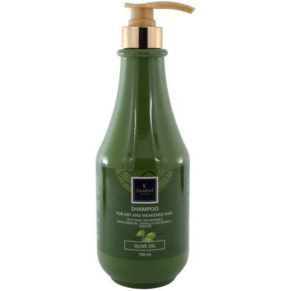 Шампунь Famirel з оливковою олією та мінералами Мертвого моря, 750 мл - Pampik