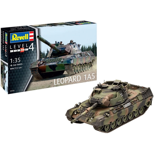 Сборная модель Revell Танк Leopard 1A5, уровень 4, масштаб 1:35, 260 деталей (RVL-03320) - Pampik - 8