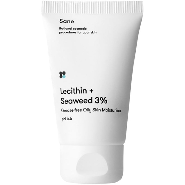 Крем для жирной кожи лица Sane, c лецитином + морские водоросли 3%, 40 мл - Pampik