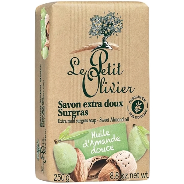 Мило екстраніжне Le Petit Olivier 100% vegetal oils soap олія солодкого мигдалю 250 г (3549620005608) - Pampik