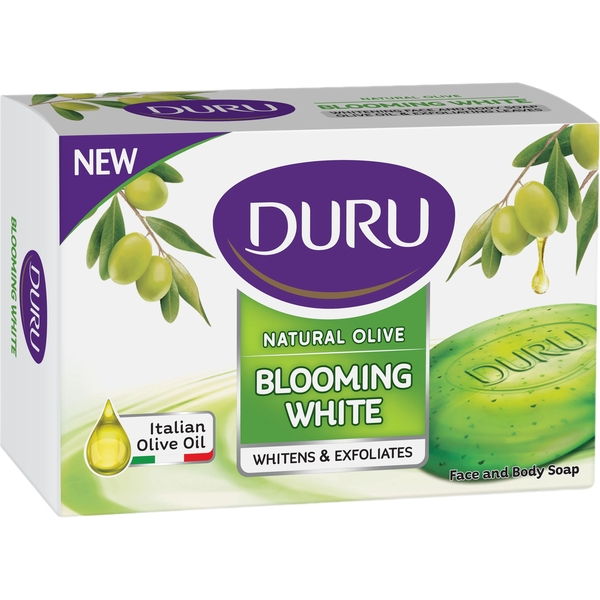 Косметичне мило Duru Blooming White Natural Olive з оливковою олією, 90 г - Pampik