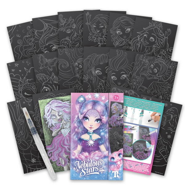 Набор для творчества Nebulous Stars Раскраска с водой, черные листы: Возьми в путь (11423) - Pampik - 2