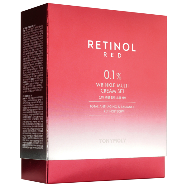 Набір для догляду за шкірою обличчя Tony Moly Red Retinol 0.1% Wrinkle Multi Cream Set: крем для обличчя 50 мл + крем для обличчя 30 мл - Pampik - 4