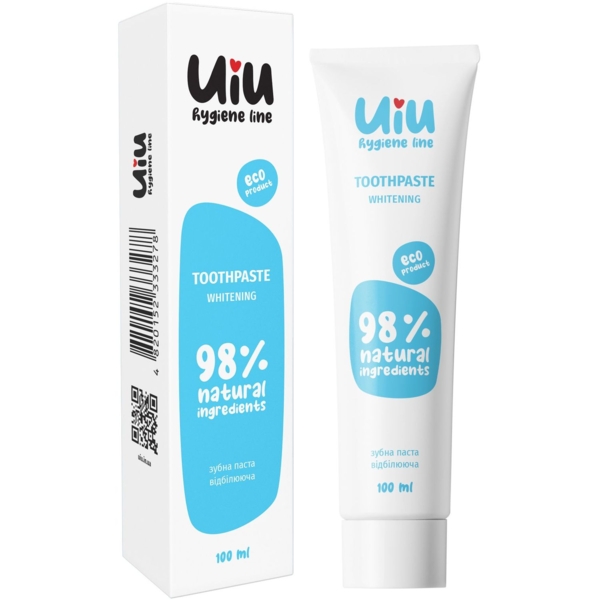 Зубна гігієнічна паста UIU Відбілююча, 100 мл - Pampik