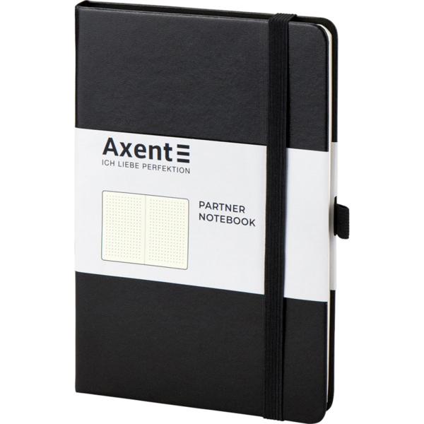 Книга записна Axent Partner A5- у крапку 96 аркушів чорна (8306-01-A) - Pampik - 2